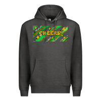 Charcoal Heather leopar and cowhide with cheers Premium Hoodie - AdoDesignShop