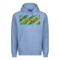Colony Blue leopar and cowhide with cheers Premium Hoodie - AdoDesignShop