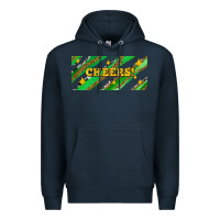 Navy leopar and cowhide with cheers Premium Hoodie - AdoDesignShop