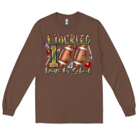 Chestnut I Tackled 100 Days of School Long Sleeve Tee - RacoonDesign