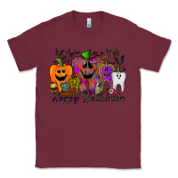 Burgundy happy halloween tooth Classic Tee - RacoonDesign