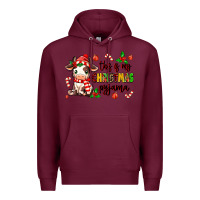 Burgundy this is my  christmas pyjama Premium Hoodie - MaliasSmallBusiness