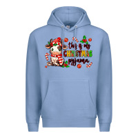 Colony Blue this is my  christmas pyjama Premium Hoodie - MaliasSmallBusiness