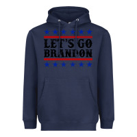 Navy Let's Go Brandon American Flag Heavyweight Hoodie - Jasminsmagicworld