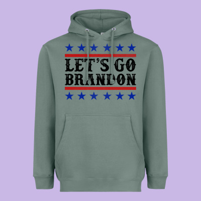 Let's Go Brandon American Flag Heavyweight Hoodie Designed By Jasminsmagicworld