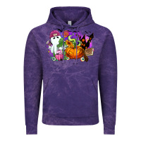 Cloud Purple Halloween ghost and jack o lantern Vintage Hoodie - RanaPortraitStore
