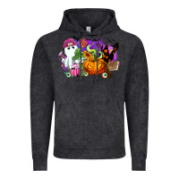Vintage Black Halloween ghost and jack o lantern Vintage Hoodie - RanaPortraitStore