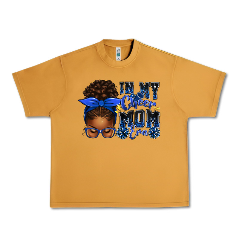 In My Cheer Mom Era Afro Messy Bun Urban Heavy Tee by texasbilliewilder | Teevron