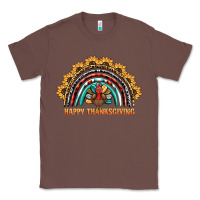 Chestnut happy thanksgiving rainbow Classic Tee - BarkalooDesign