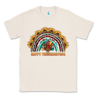 Natural happy thanksgiving rainbow Classic Tee - BarkalooDesign