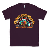 Plum happy thanksgiving rainbow Classic Tee - BarkalooDesign