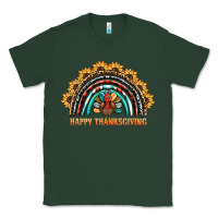 Sports Green happy thanksgiving rainbow Classic Tee - BarkalooDesign