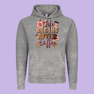 Life Begins After Coffee Vintage Hoodie Designed By Jahusdesignshop
