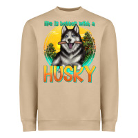 Mushroom life is better with a husky Heavyweight Sweatshirt - texasbilliewilder