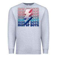 Heather Grey mom of both boy and girl Premium Sweatshirt - MaliasSmallBusiness