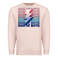 Pale Pink mom of both boy and girl Premium Sweatshirt - MaliasSmallBusiness