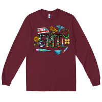 Burgundy emt Long Sleeve Tee - CowhideDigitalArt