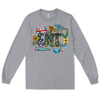 Heather Grey emt Long Sleeve Tee - CowhideDigitalArt