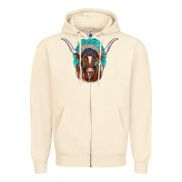 Sandshell texas longhorn indian headdress Zipper Hoodie - JahusDesignShop