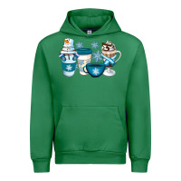 Emerald Winter Coffee Cups Urban Hoodie - Artiststas