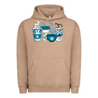 Pigment Burro Winter Coffee Cups Urban Hoodie - Artiststas