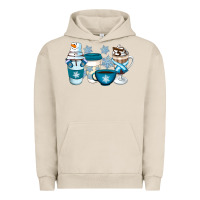 Pigment French Oak Winter Coffee Cups Urban Hoodie - Artiststas