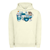 Pigment Pistachio Winter Coffee Cups Urban Hoodie - Artiststas