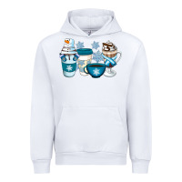 White Winter Coffee Cups Urban Hoodie - Artiststas