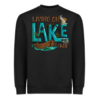 Black living on lake time Heavyweight Sweatshirt - texasbilliewilder