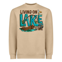 Living On Lake Time Heavyweight Sweatshirt | Teevron