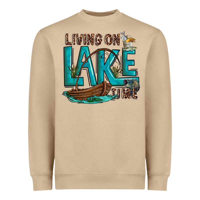 Living On Lake Time Heavyweight Sweatshirt by texasbilliewilder | Teevron