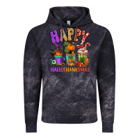 Cloud Black Happy Hallothanksmas coffee cups Vintage Hoodie - RanaPortraitStore