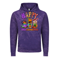 Cloud Purple Happy Hallothanksmas coffee cups Vintage Hoodie - RanaPortraitStore