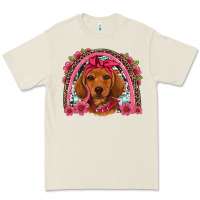Bone dachshund puppy floral rainbow Premium Tee - Artiststas