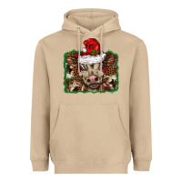 Mushroom Christmas background baby calf Heavyweight Hoodie - BarkalooDesign
