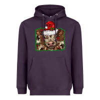 Plum Christmas background baby calf Heavyweight Hoodie - BarkalooDesign