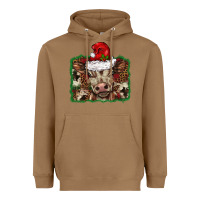 Toasted Coconut Christmas background baby calf Heavyweight Hoodie - BarkalooDesign