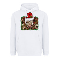 White Christmas background baby calf Heavyweight Hoodie - BarkalooDesign