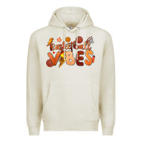 Oatmeal Heather basketball vibes Premium Hoodie - MaliasSmallBusiness