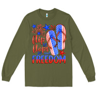Army Green flip flops and freedom Long Sleeve Tee - HRA Design Shop