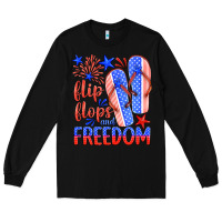 Black flip flops and freedom Long Sleeve Tee - HRA Design Shop