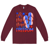 Burgundy flip flops and freedom Long Sleeve Tee - HRA Design Shop