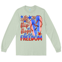 Matcha flip flops and freedom Long Sleeve Tee - HRA Design Shop