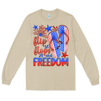Mushroom flip flops and freedom Long Sleeve Tee - HRA Design Shop