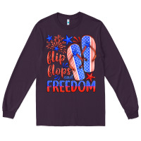 Plum flip flops and freedom Long Sleeve Tee - HRA Design Shop
