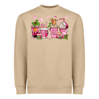 Mushroom pink christmas coffee cups Heavyweight Sweatshirt - Zillion Design Studio
