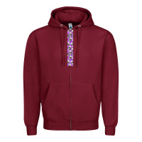 Burgundy Halloween Key Fob Zipper Hoodie - BundleAndBundleShop