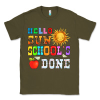 Army Green hello sun schools done Classic Tee - HRA Design Shop