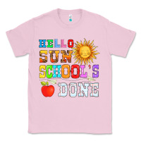 Bubblegum Pink hello sun schools done Classic Tee - HRA Design Shop