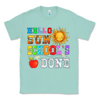 Seafoam hello sun schools done Classic Tee - HRA Design Shop